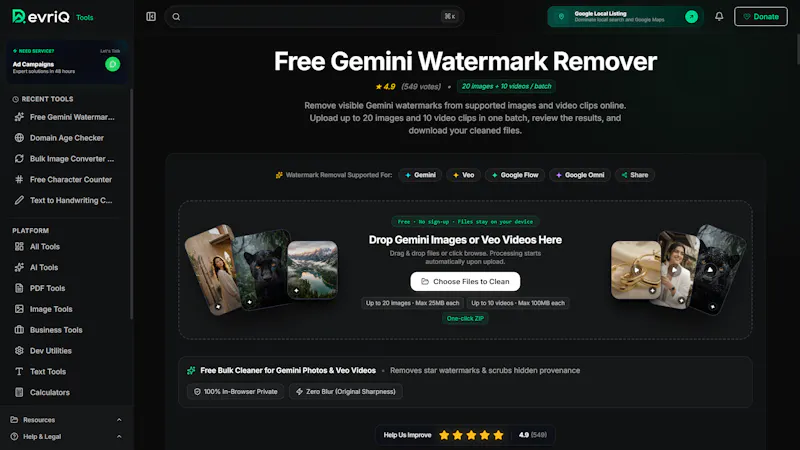 Gemini Watermark Remover by DevriQ Tools screenshot 3