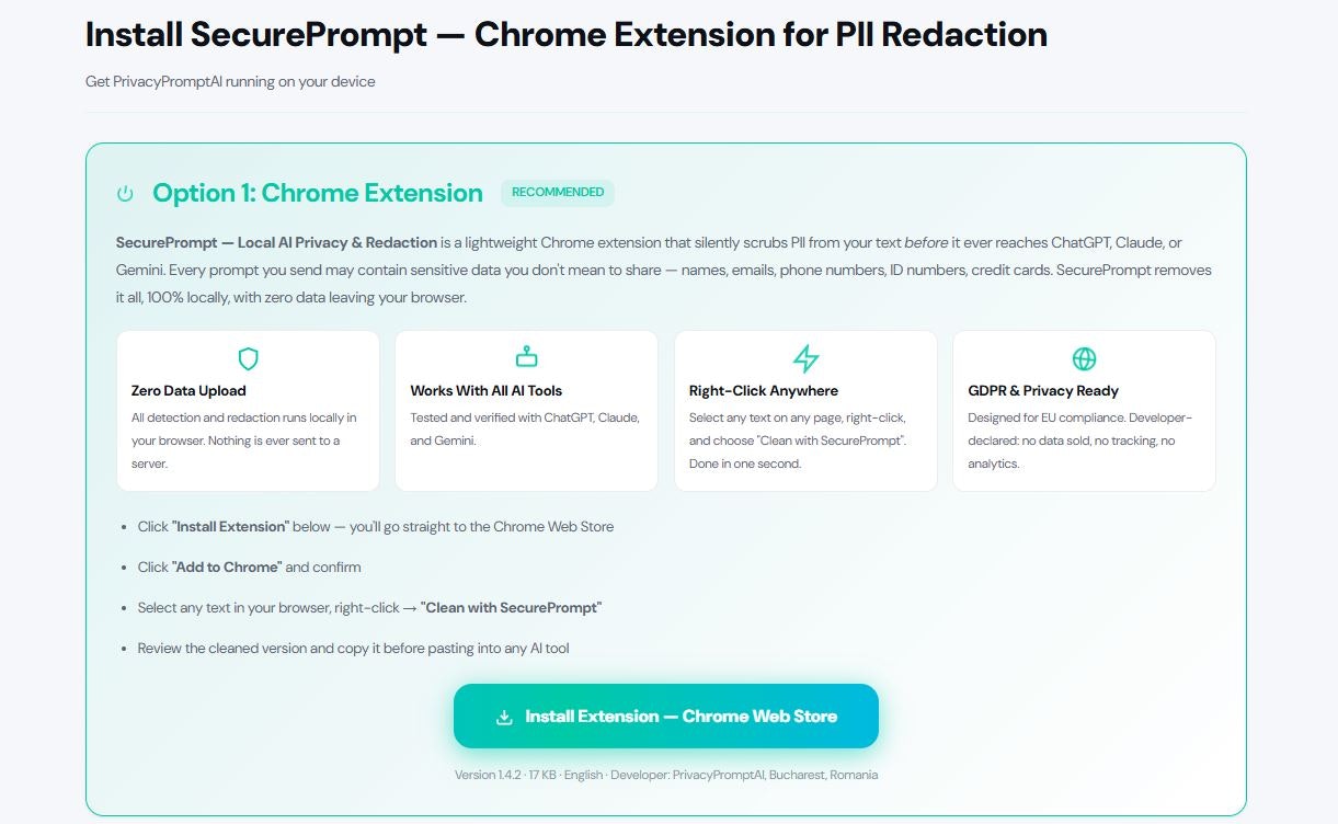 PrivacyPromptAI gallery image