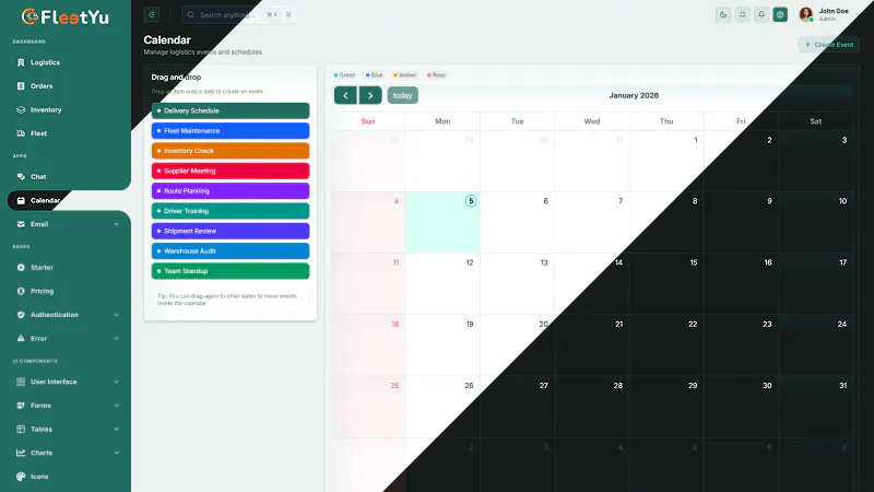 Fleetyu Admin Dashboard screenshot 2
