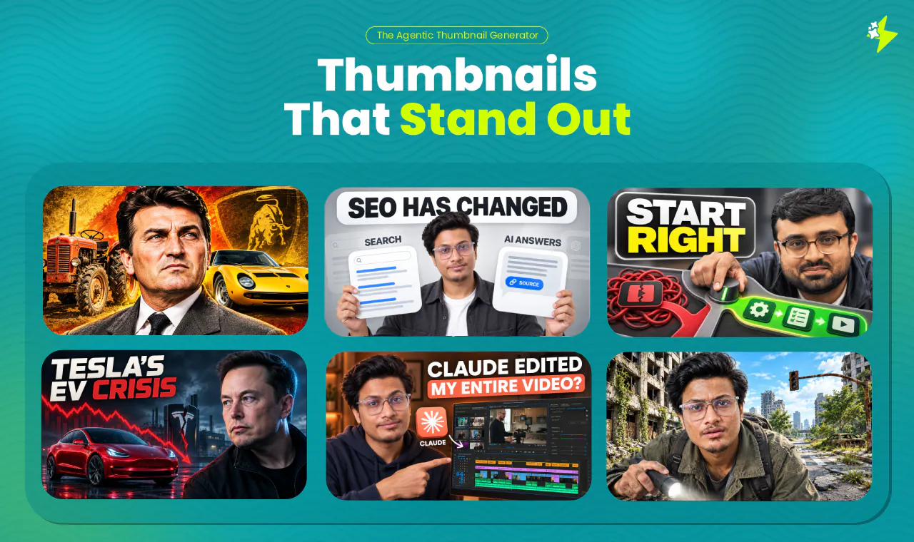 Thumbish - Agentic Thumbnail Generator gallery image