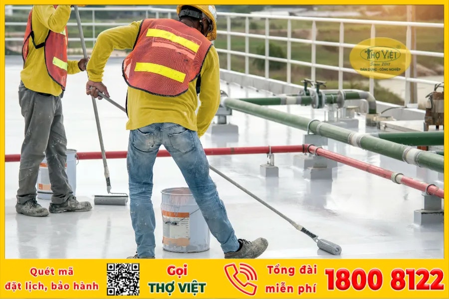 Construyendo trabajadores vietnamitas - Servicio de impermeabilización de los trabajadores media 6