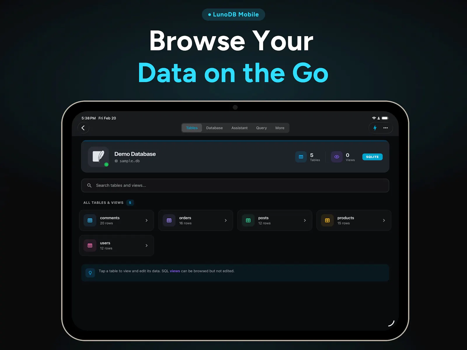 LunoDB Mobile screenshot 2