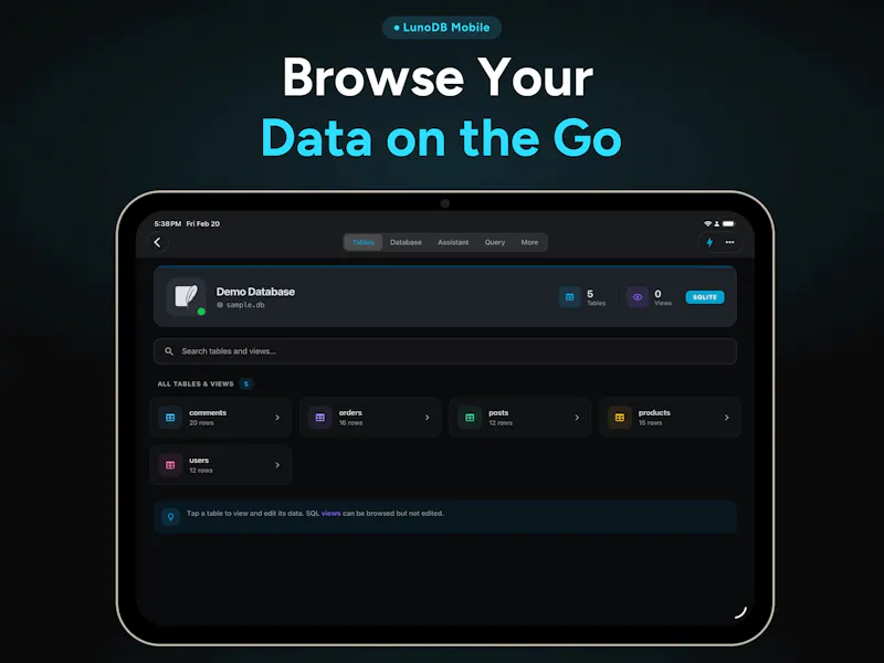 LunoDB Mobile screenshot 2