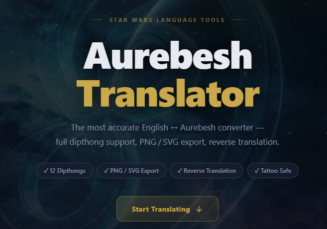 Aurebesh Translator