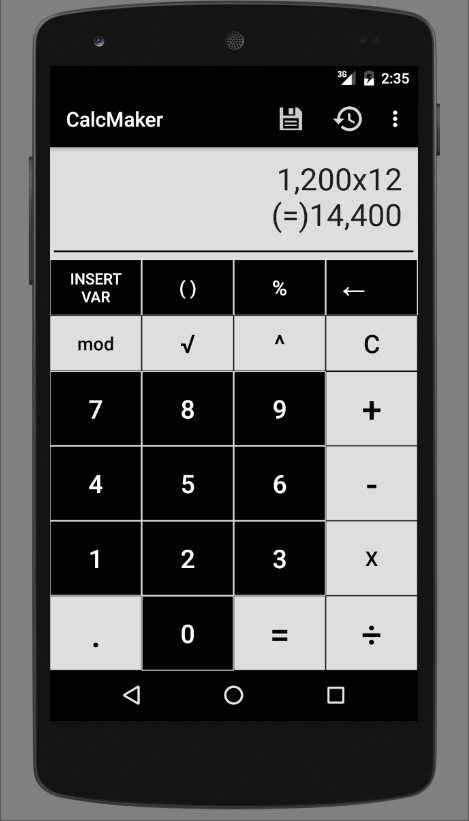 CalcMaker calculator for android gallery image