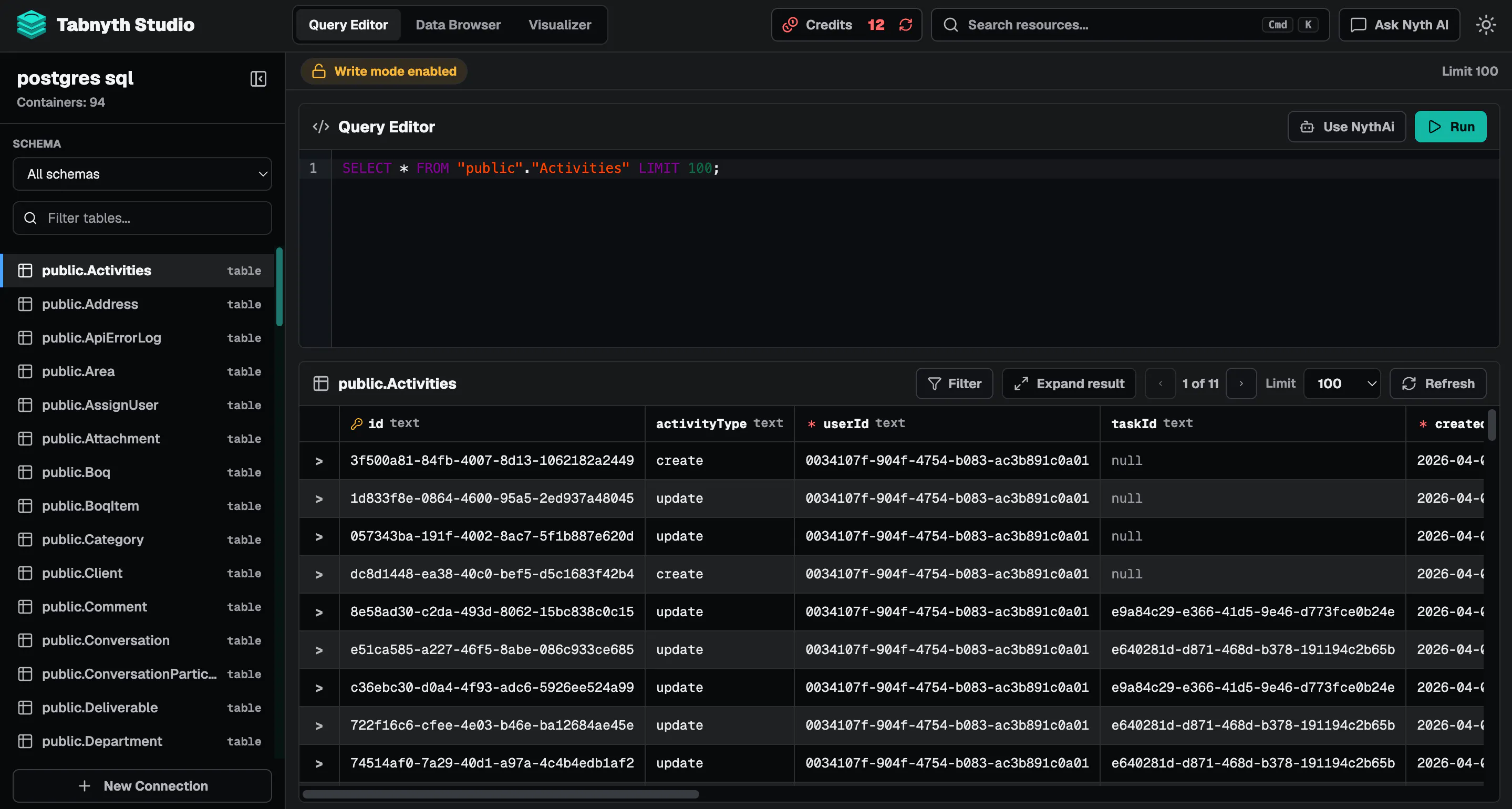 The DB studio that lives in codebase gallery image