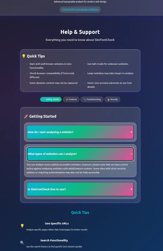 SiteFontCheck screenshot 3