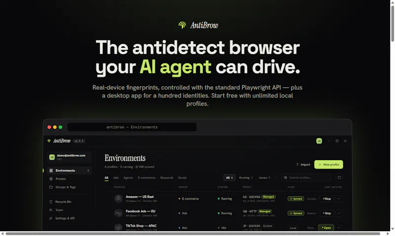 AntiBrow (npm: anti-detect-browser) screenshot 5