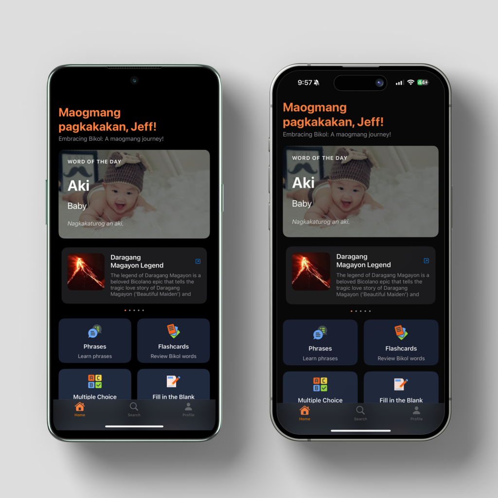Apprendre l'application de langue bicol media 1