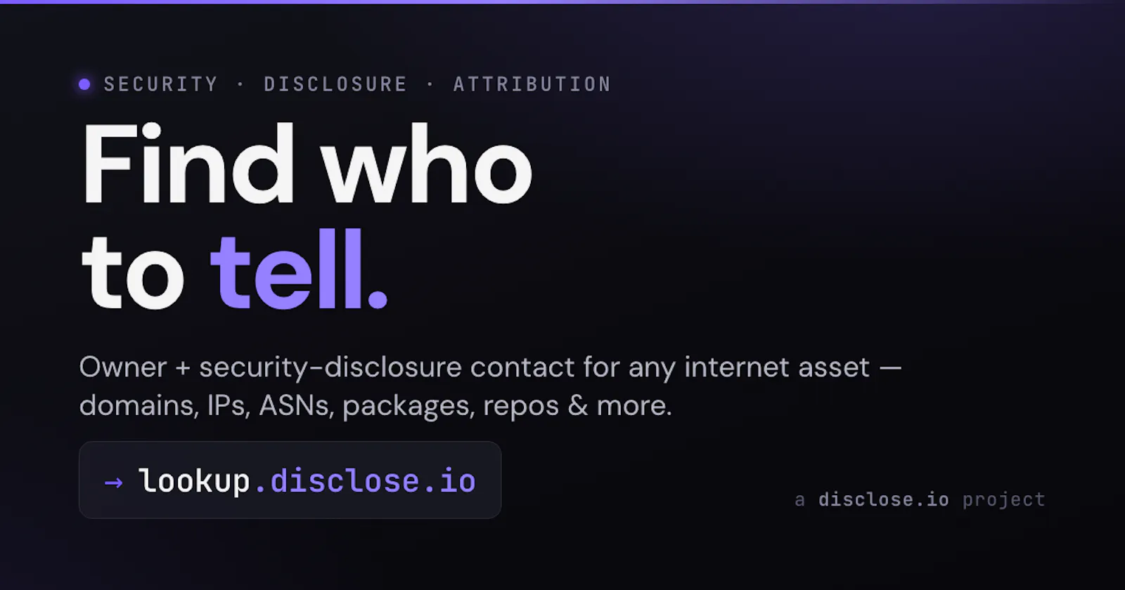 Lookup by disclose.io screenshot 2