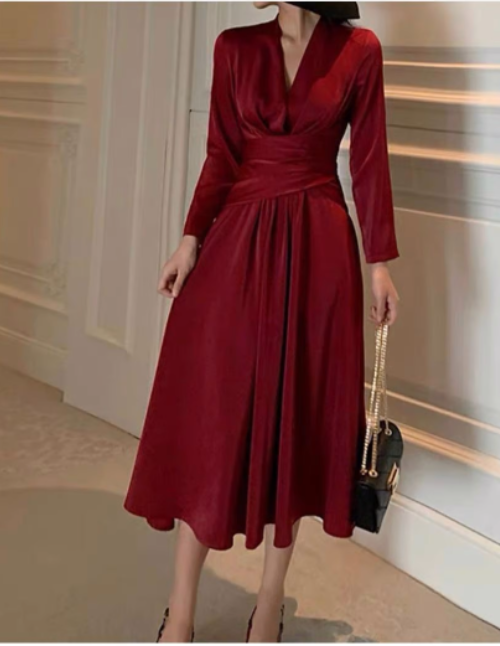 Classic belted dress gallery image