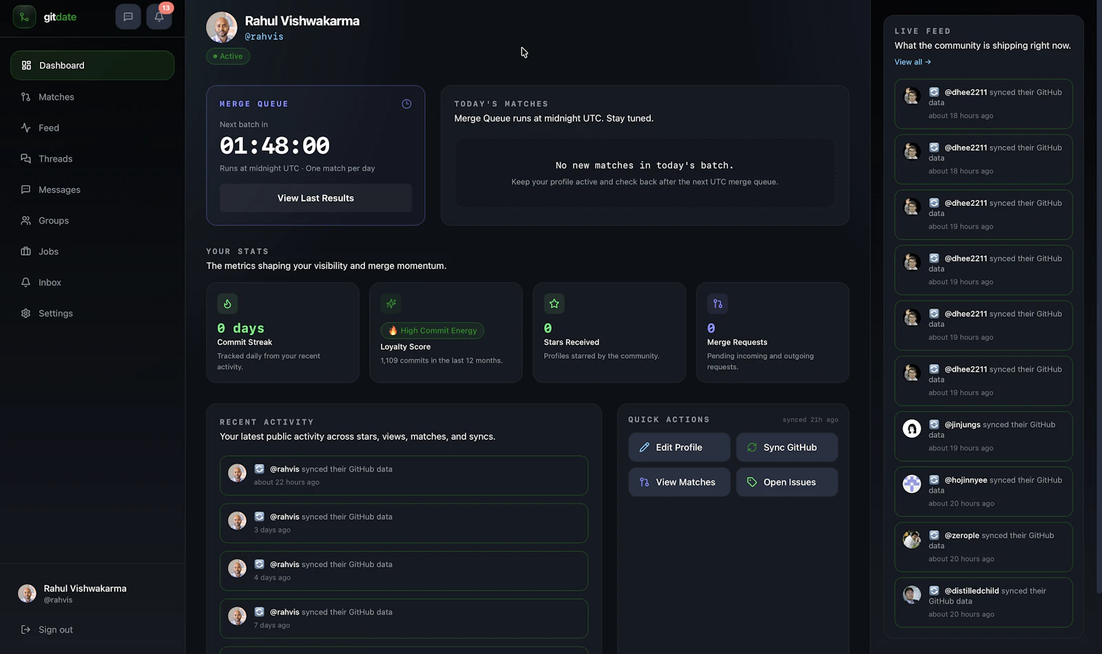 GitDate screenshot 2