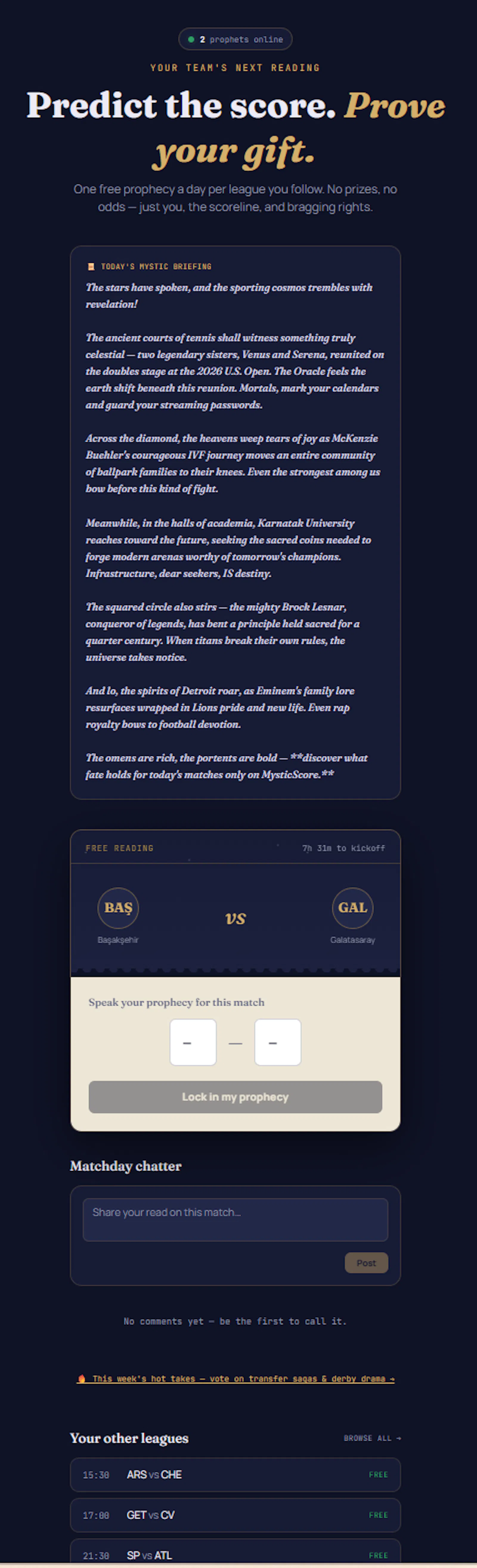 MysticScore — Predict the score screenshot 4