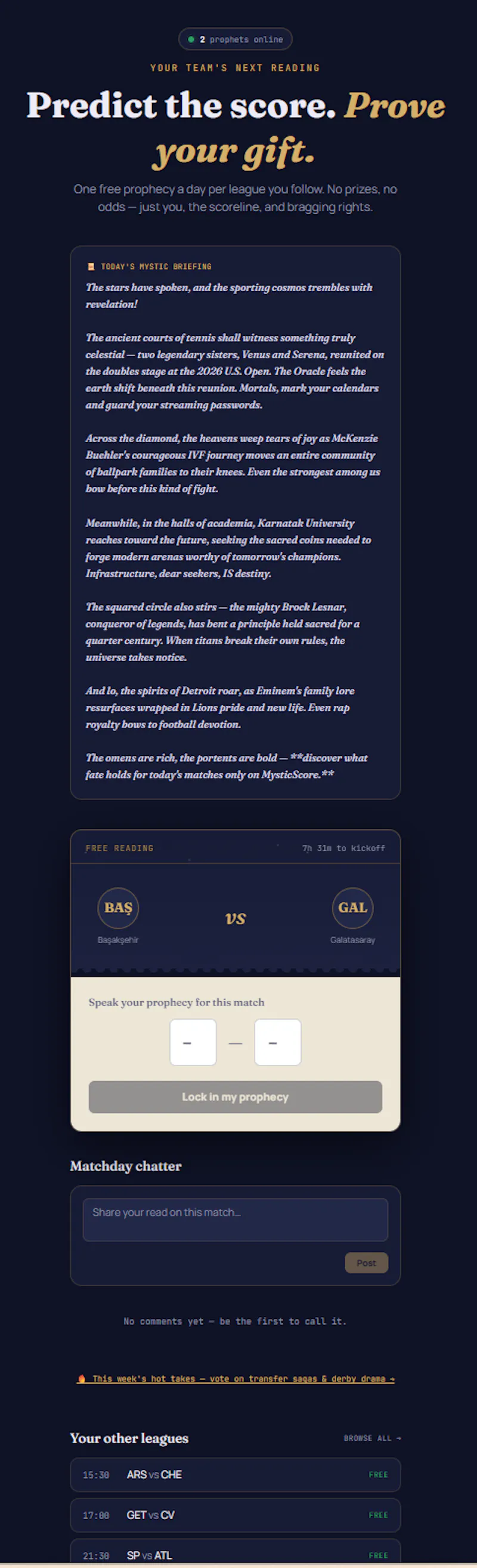 MysticScore — Predict the score screenshot 4