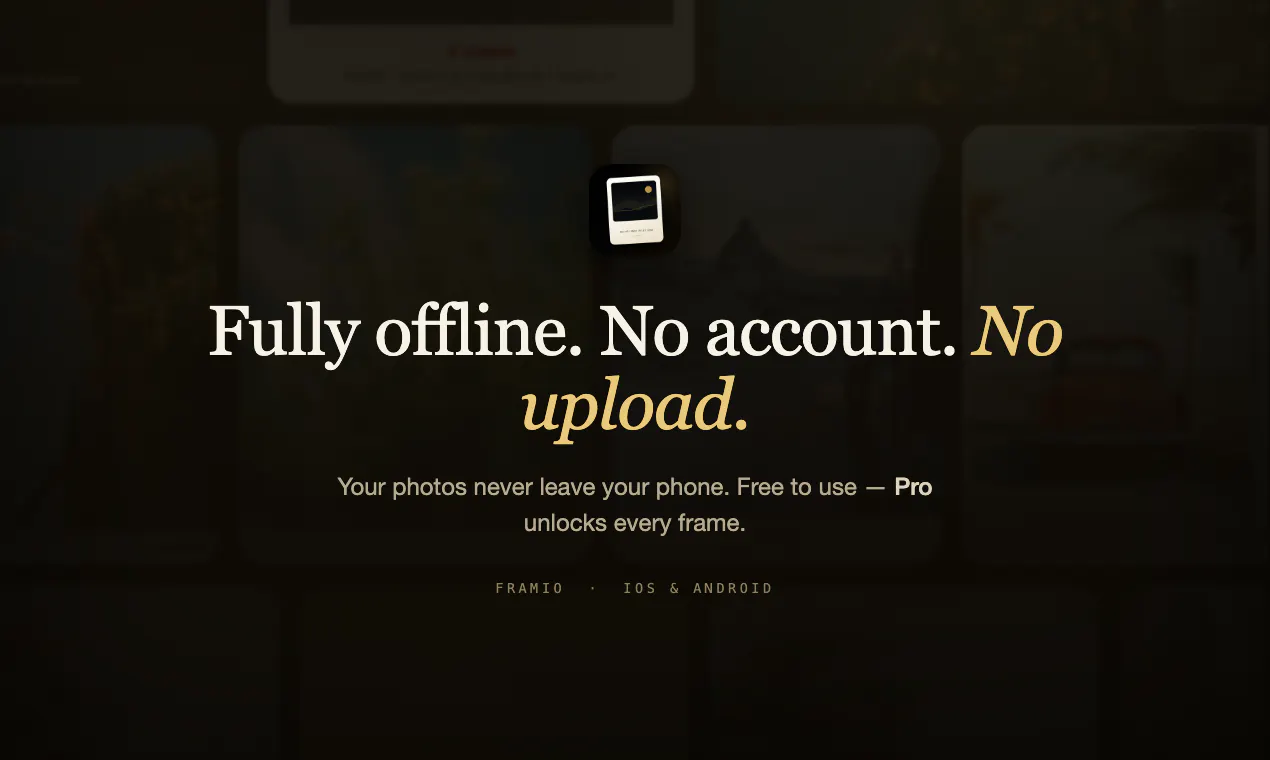 Framio — EXIF Photo Frames gallery image