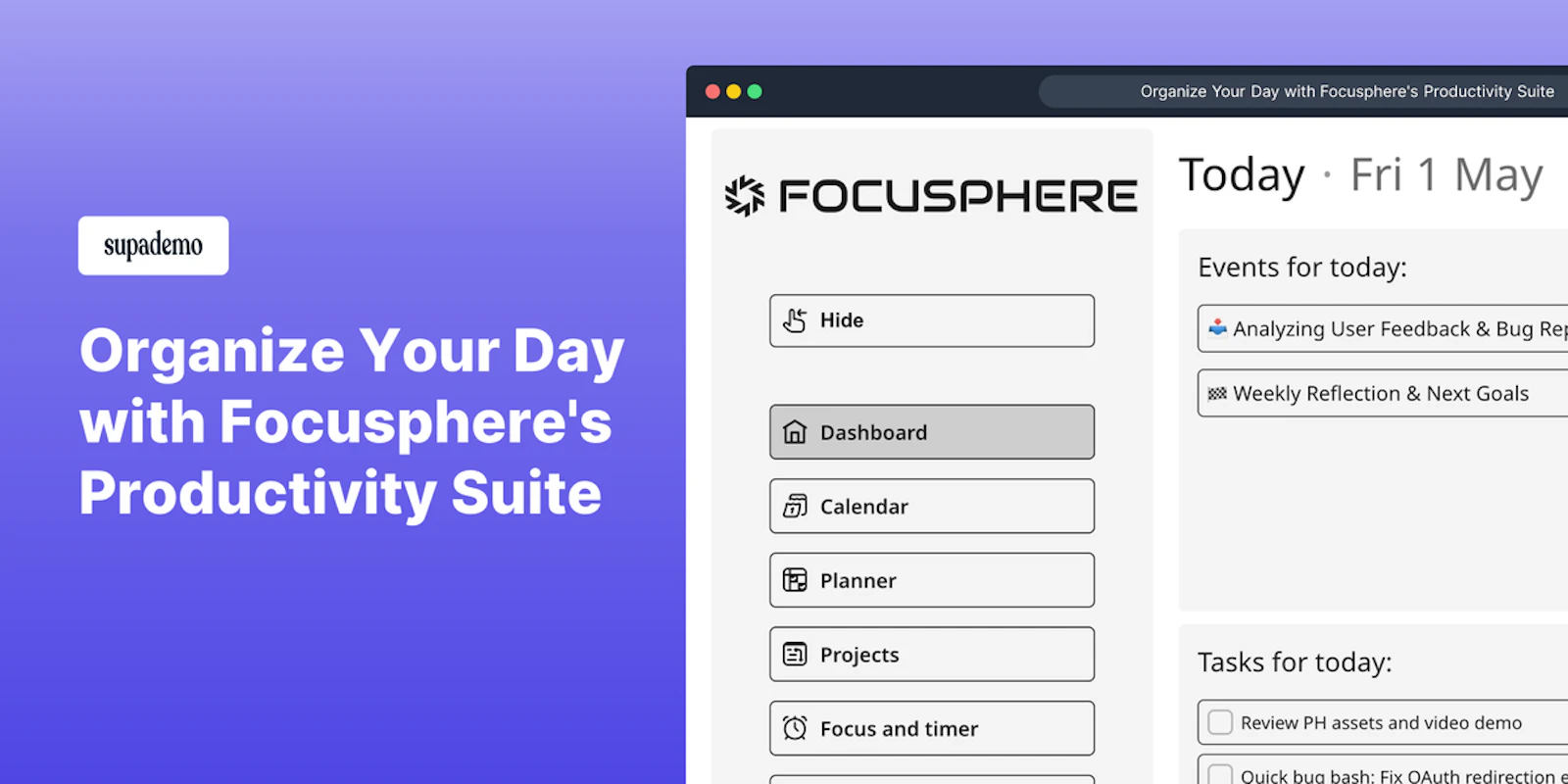 Focusphere screenshot 2
