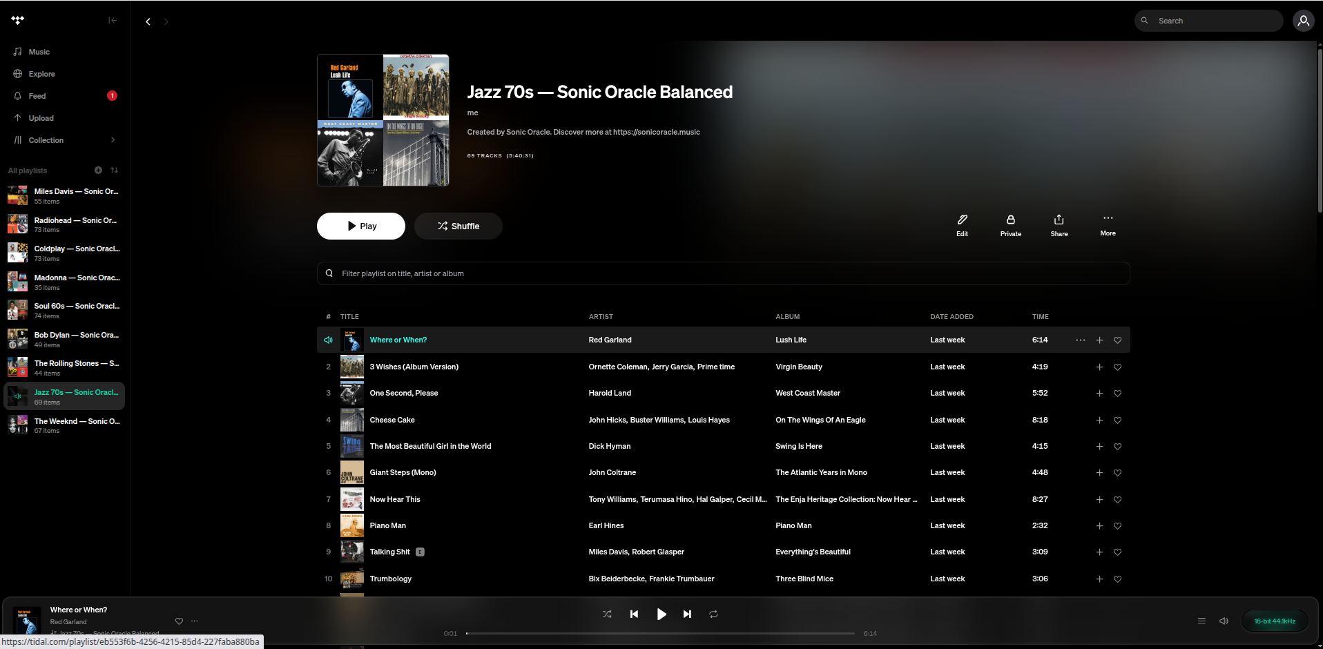 Sonic Oracle, Music Discovery Engine gallery image