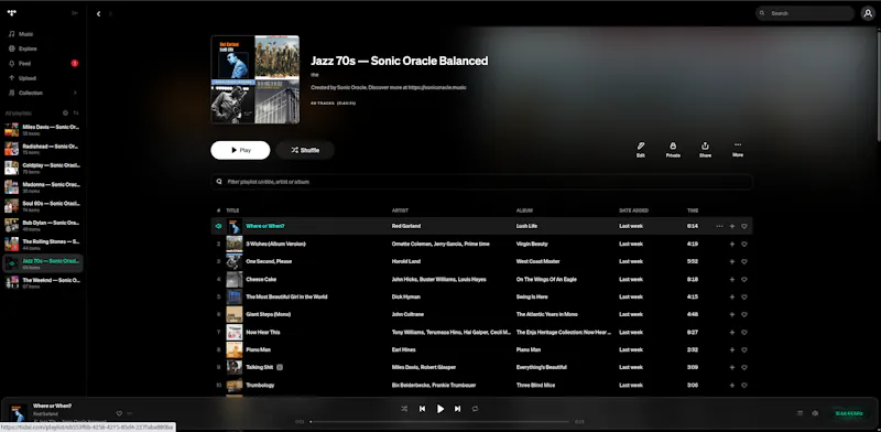 Sonic Oracle, Music Discovery Engine screenshot 6