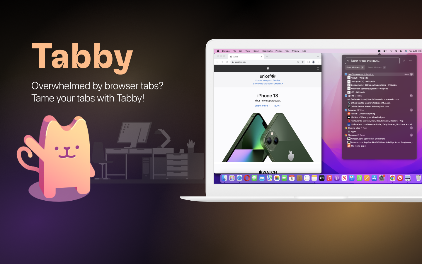 Bebypus - Heb je een Mac?Heb je browsertabs?Tam uw tabbladen met Tabby! media 1