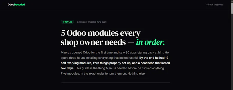 OdooDecoded screenshot 2