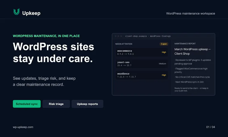 Upkeep screenshot 1