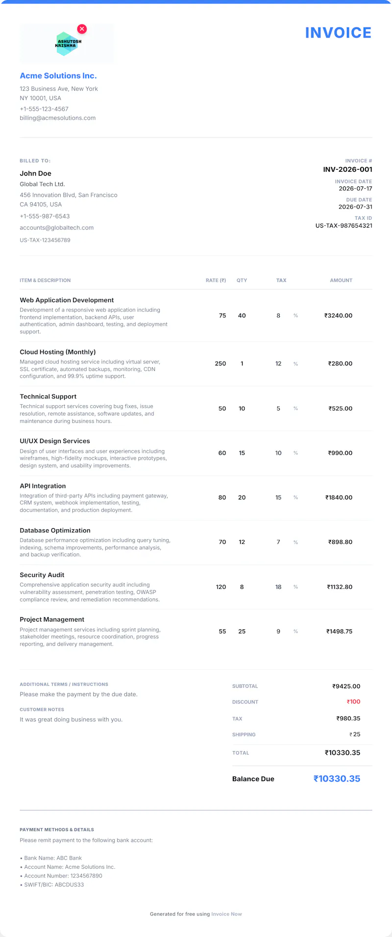 Invoice Now screenshot 4