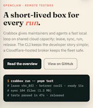 Crabbox AI Sandboxes and Testboxes gallery image