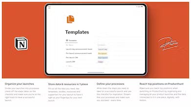 Mantenha-se organizado com facilidade - O companheiro definitivo no Notion, o Painel de Lançamento de Produto ajuda você a acompanhar tarefas e afazeres para um lançamento bem-sucedido.