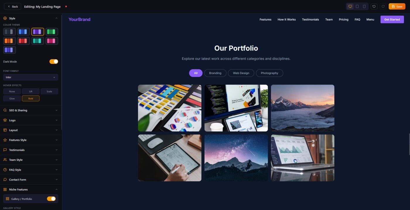 Landing Page Studio gallery image