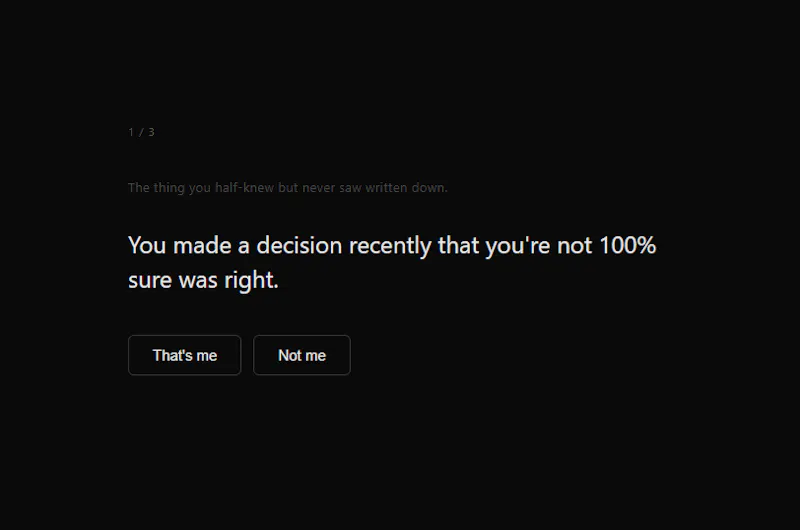 Point this at a decision you regret screenshot 1