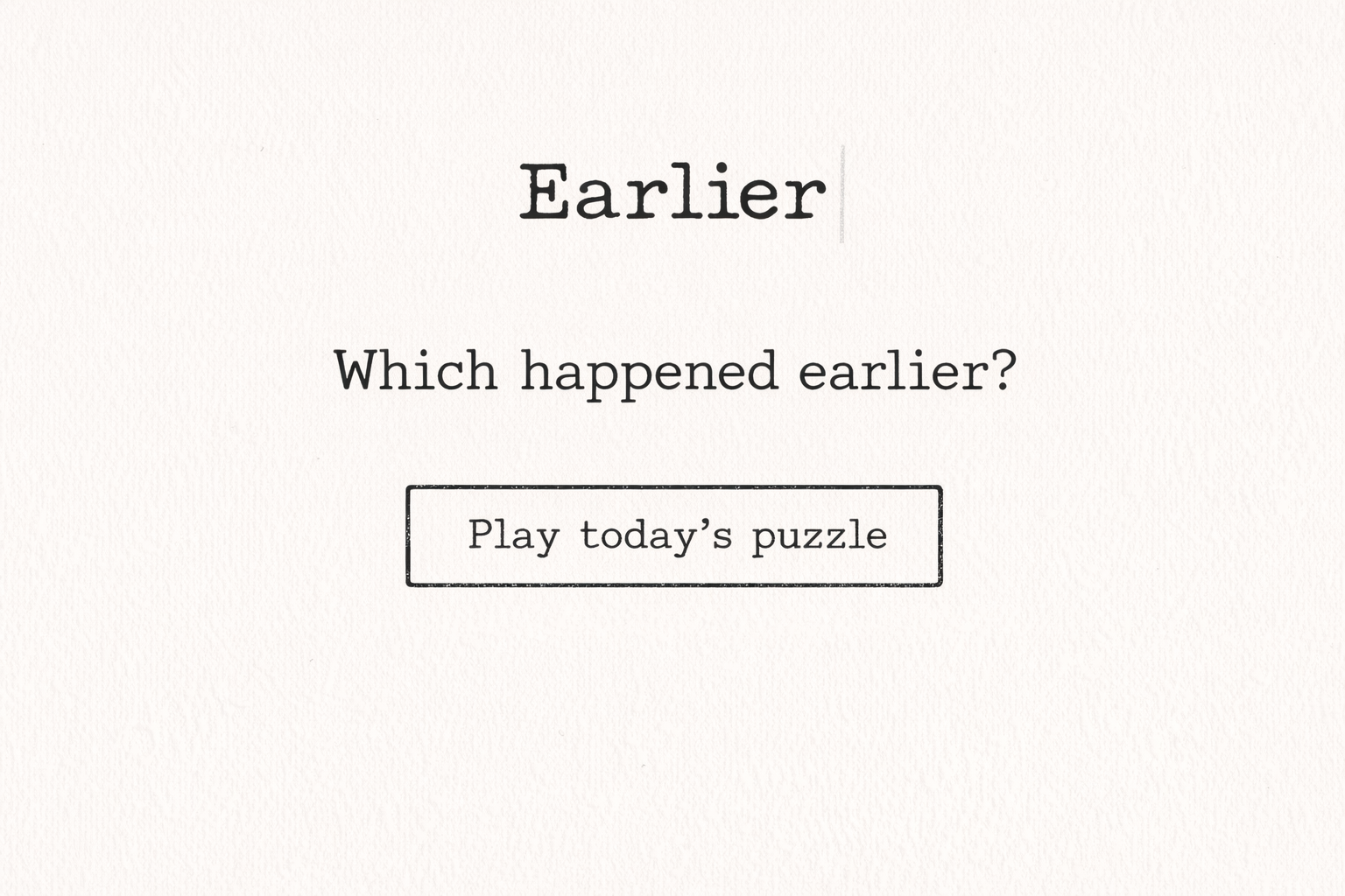 Earlier - The Daily Timeline Game gallery image