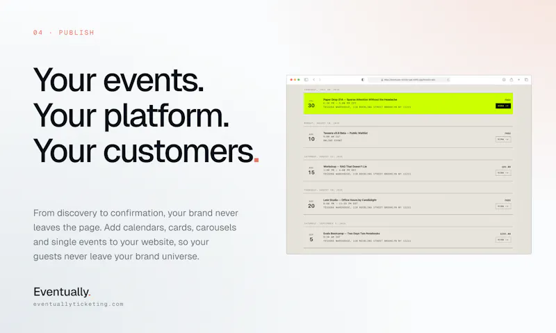 Eventually Ticketing screenshot 7