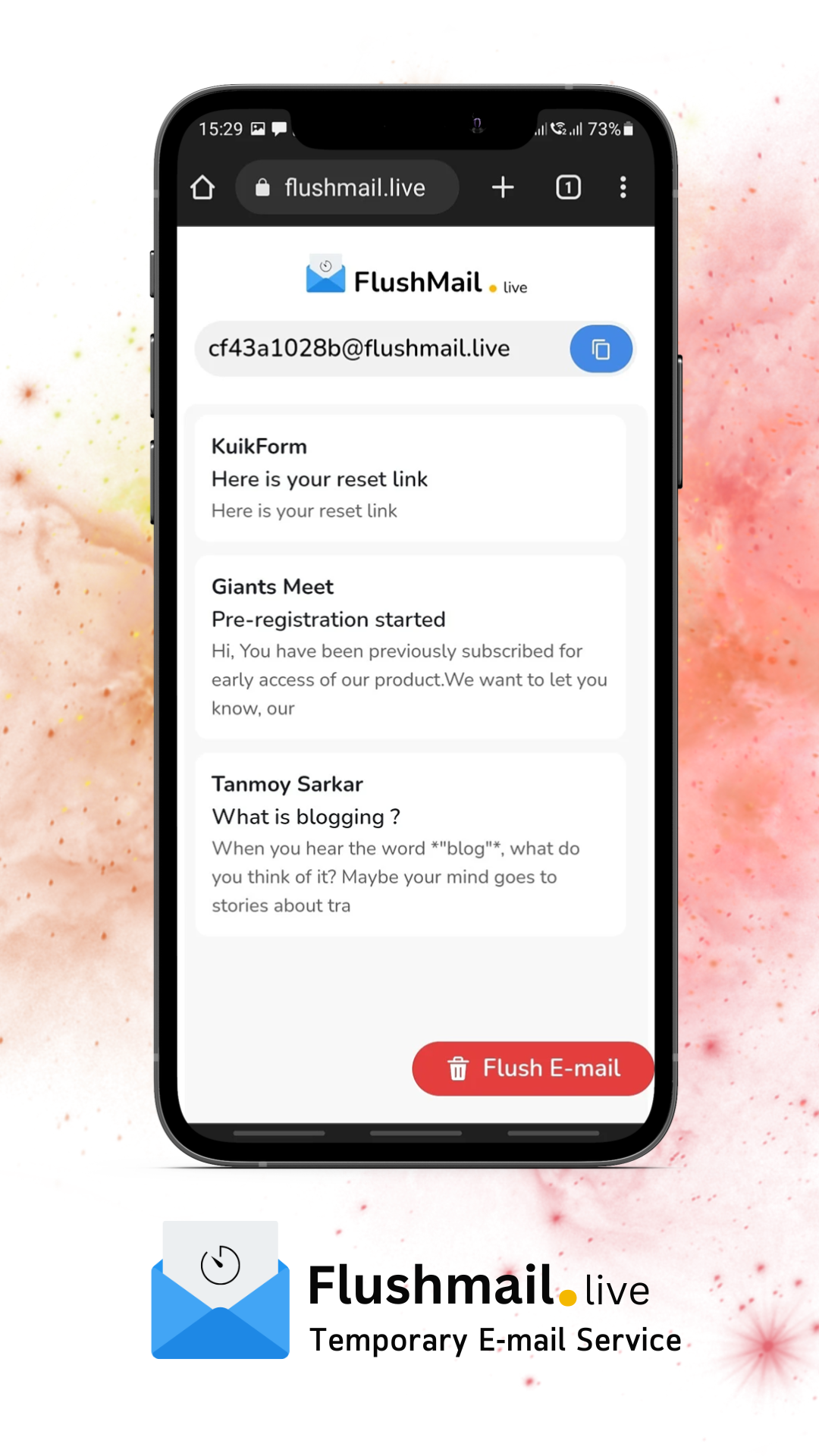 Media Flushmail.live - Elakkan mel spam di peti masuk anda dengan menggunakan flushmail.live 2