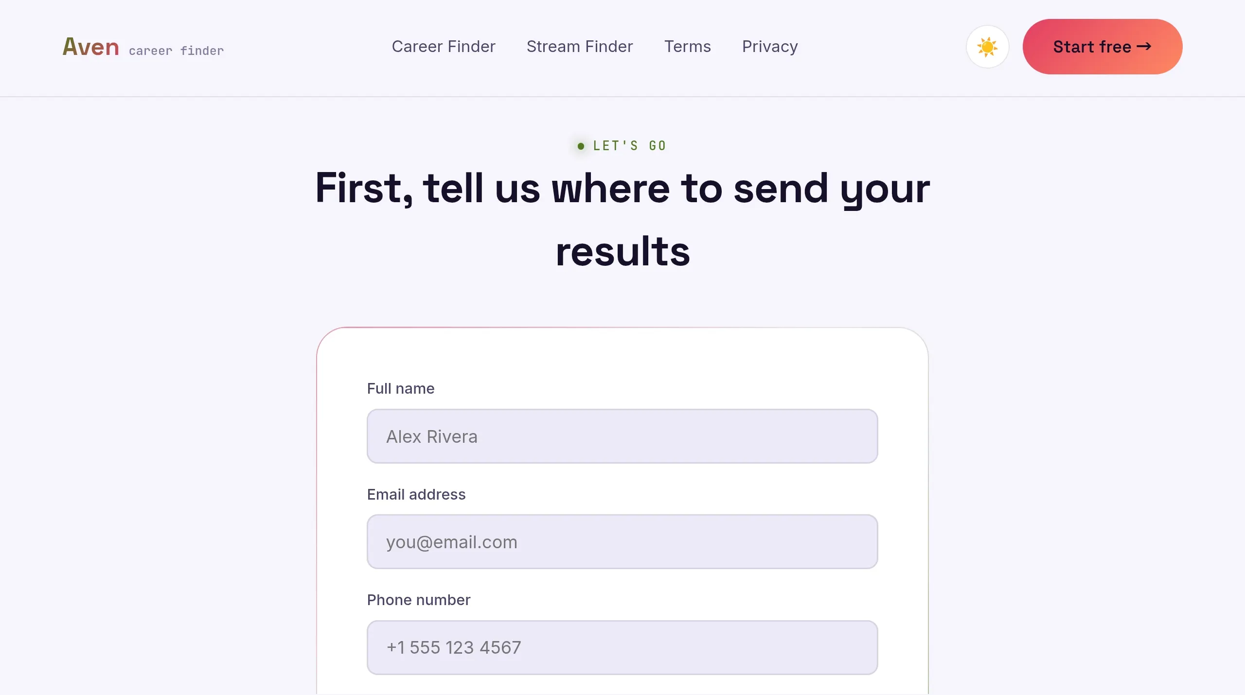Aven Career Finder gallery image