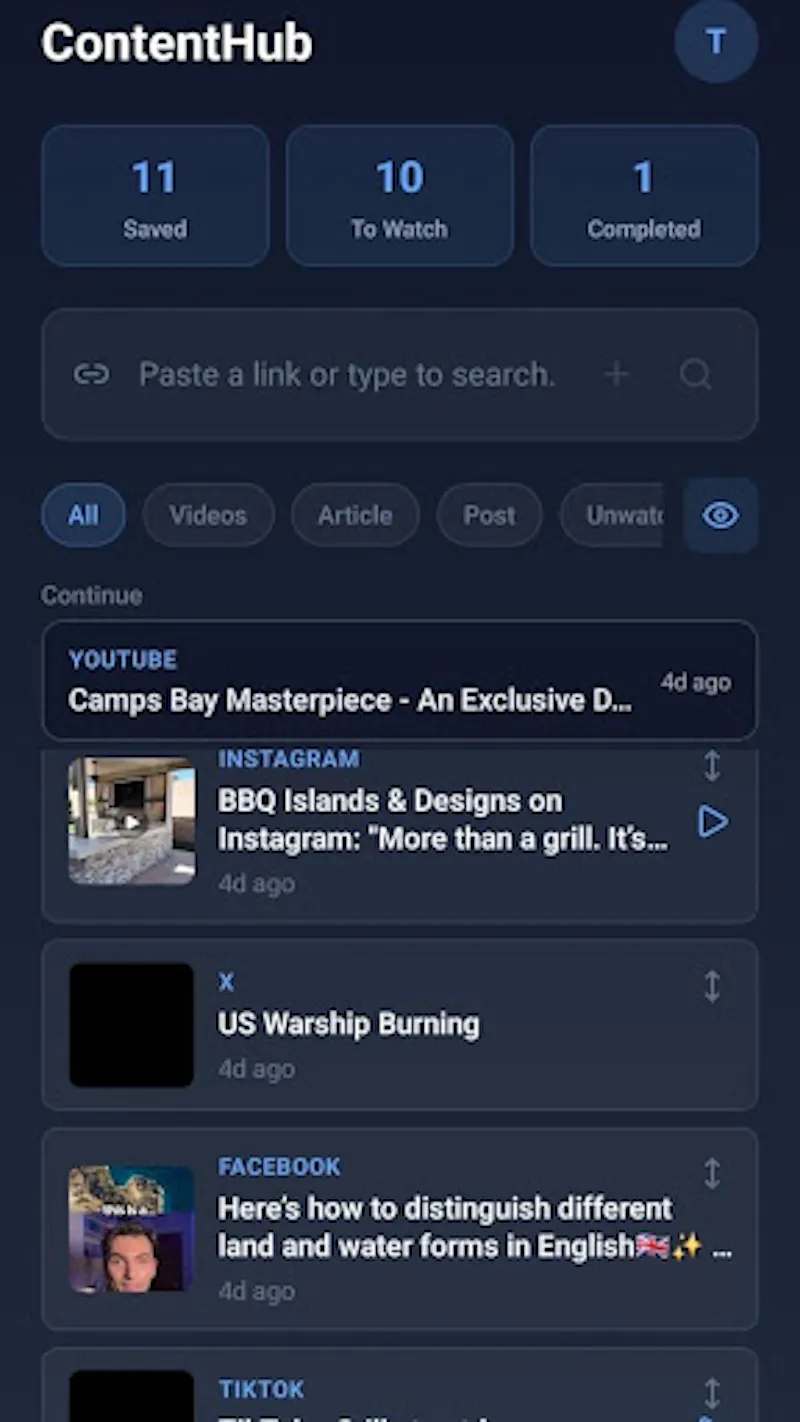 ContentHub: Save Links screenshot 2