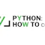 Python: How to program