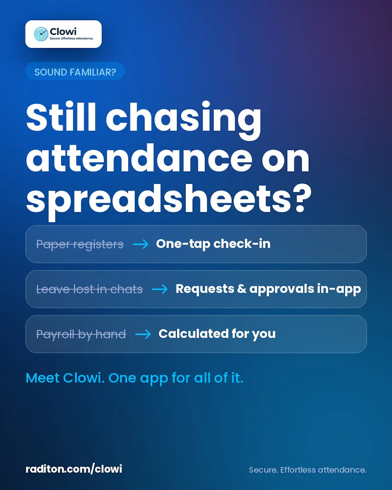 Clowi simplified attendance  screenshot 13