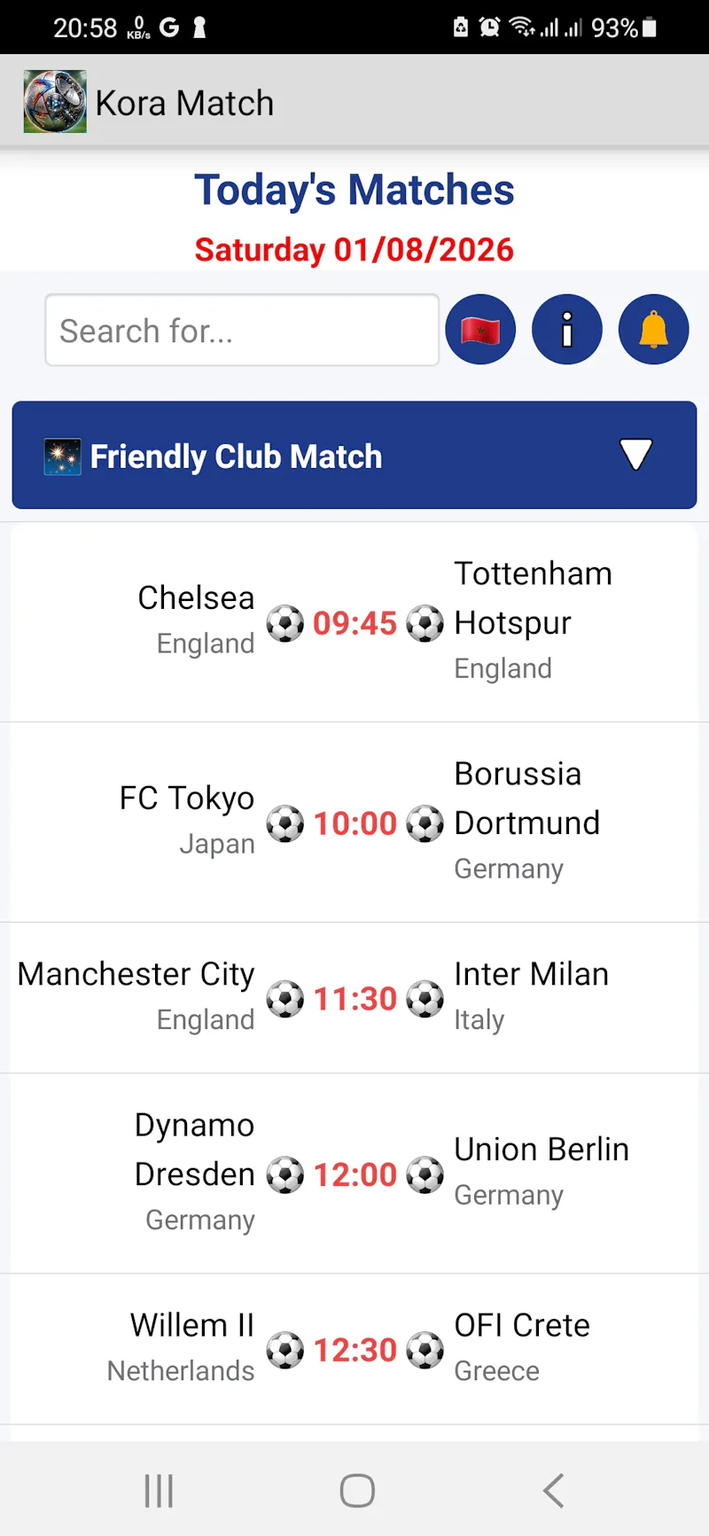 Kora Match Day Guide screenshot 2