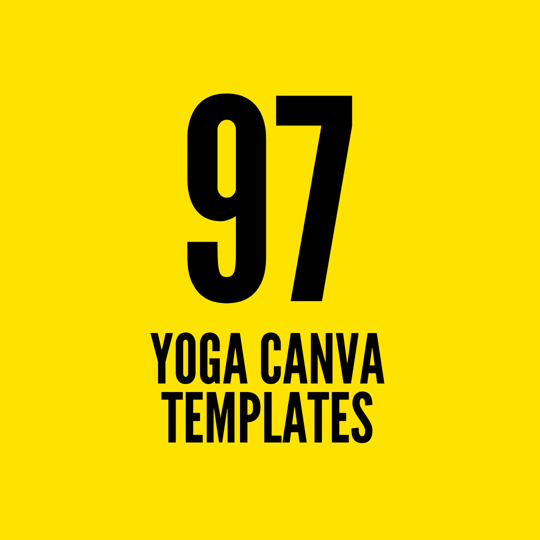 97 plantillas de lona de yoga para las redes sociales