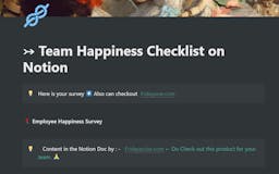 ↣ Employee Happiness Checklist on Notion media 2