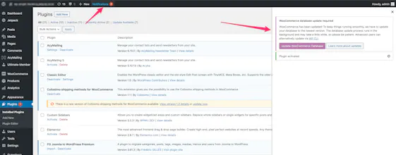 WordPress admin notifications center gallery image