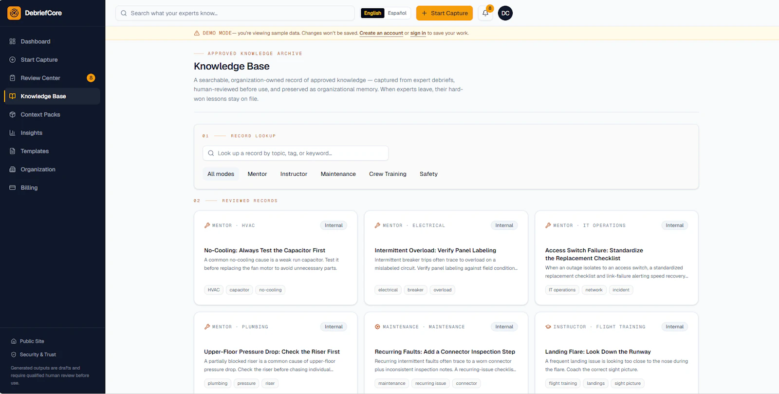 DebriefCore screenshot 3