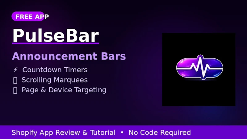  PulseBar Announcement Bars screenshot 1 (video preview)