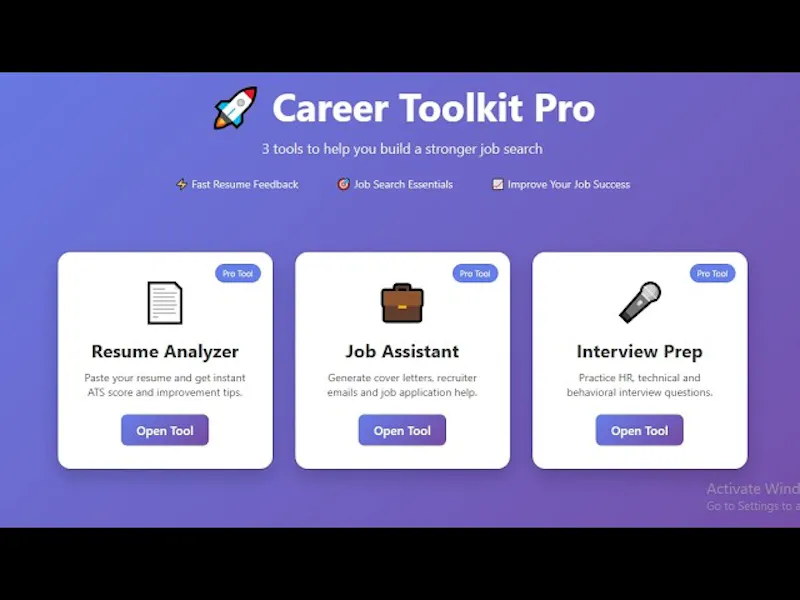 Career Toolkit Pro screenshot 1 (video preview)