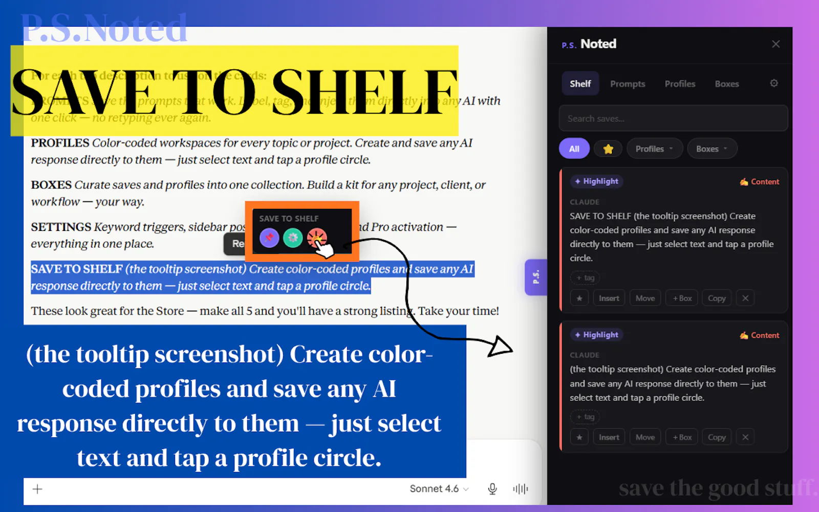 P.S. Noted screenshot 6