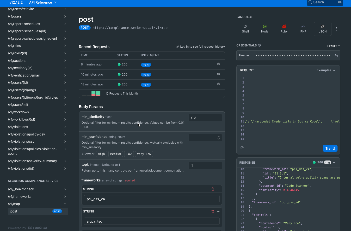 Compliance Mapping AI API - Screenshot 2 showing product features and functionality