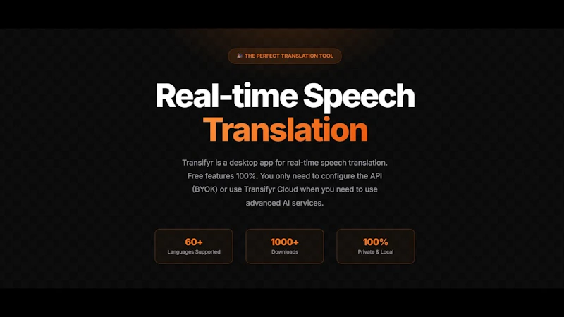 Transifyr - Realtime Speech Translation screenshot 1 (video preview)