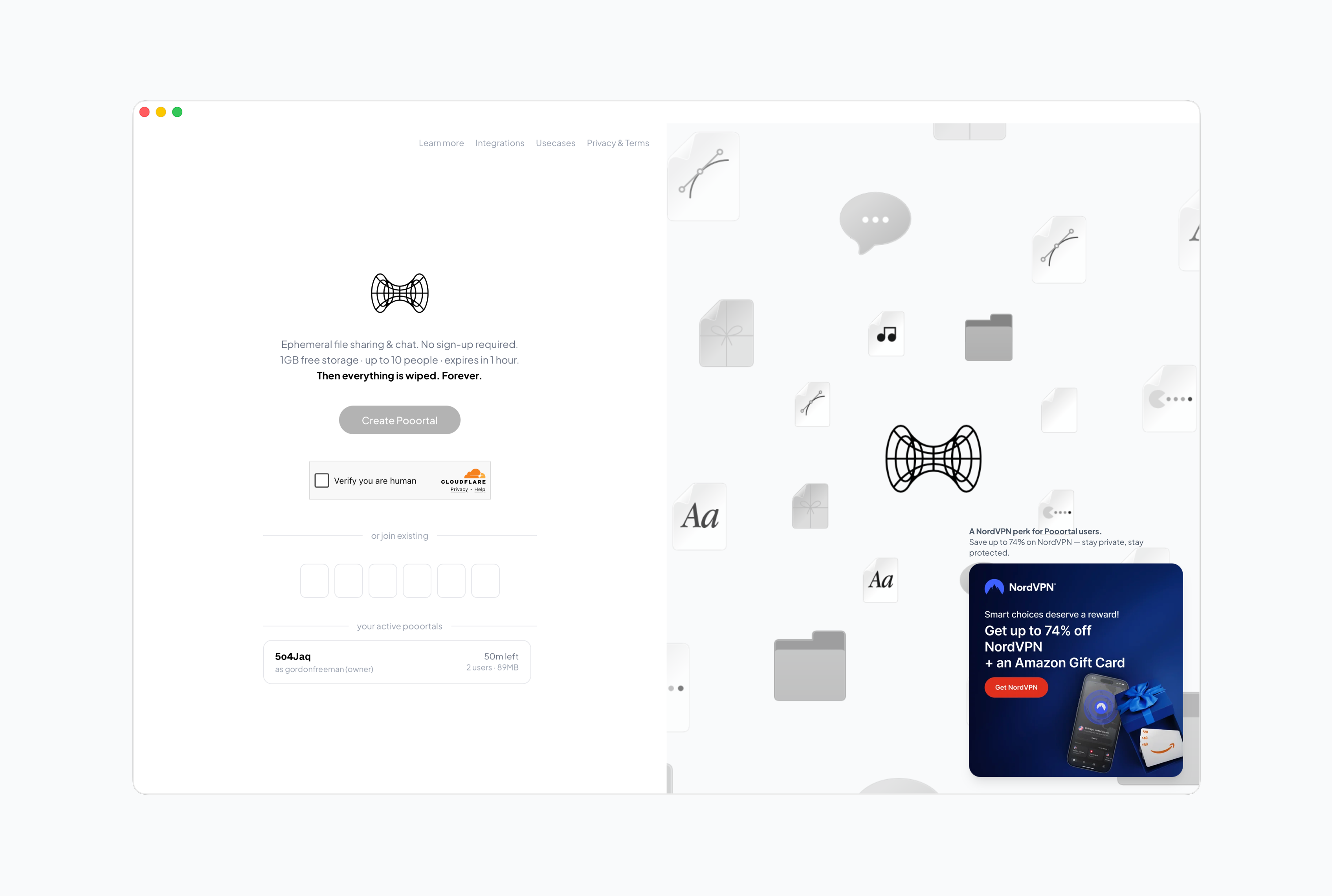 Pooortal - Screenshot 2 showing product features and functionality