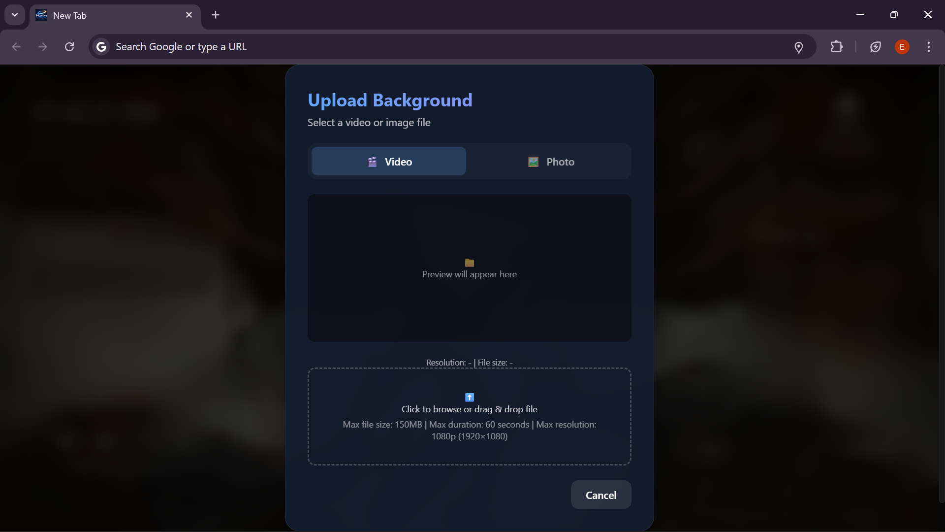 Halo New Tab Dashboard - Screenshot 5 showing product features and functionality