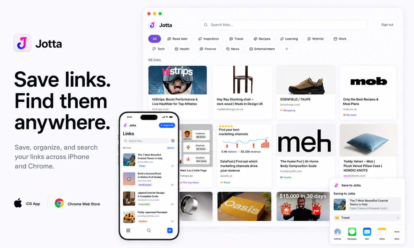 Jotta — Save Links, Beautifully screenshot 1